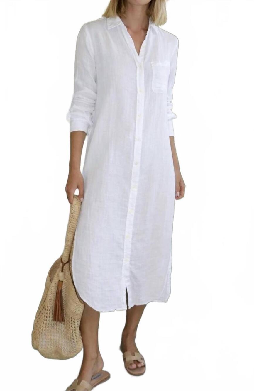 NEW FELICITE boyfriend maxi dress in white